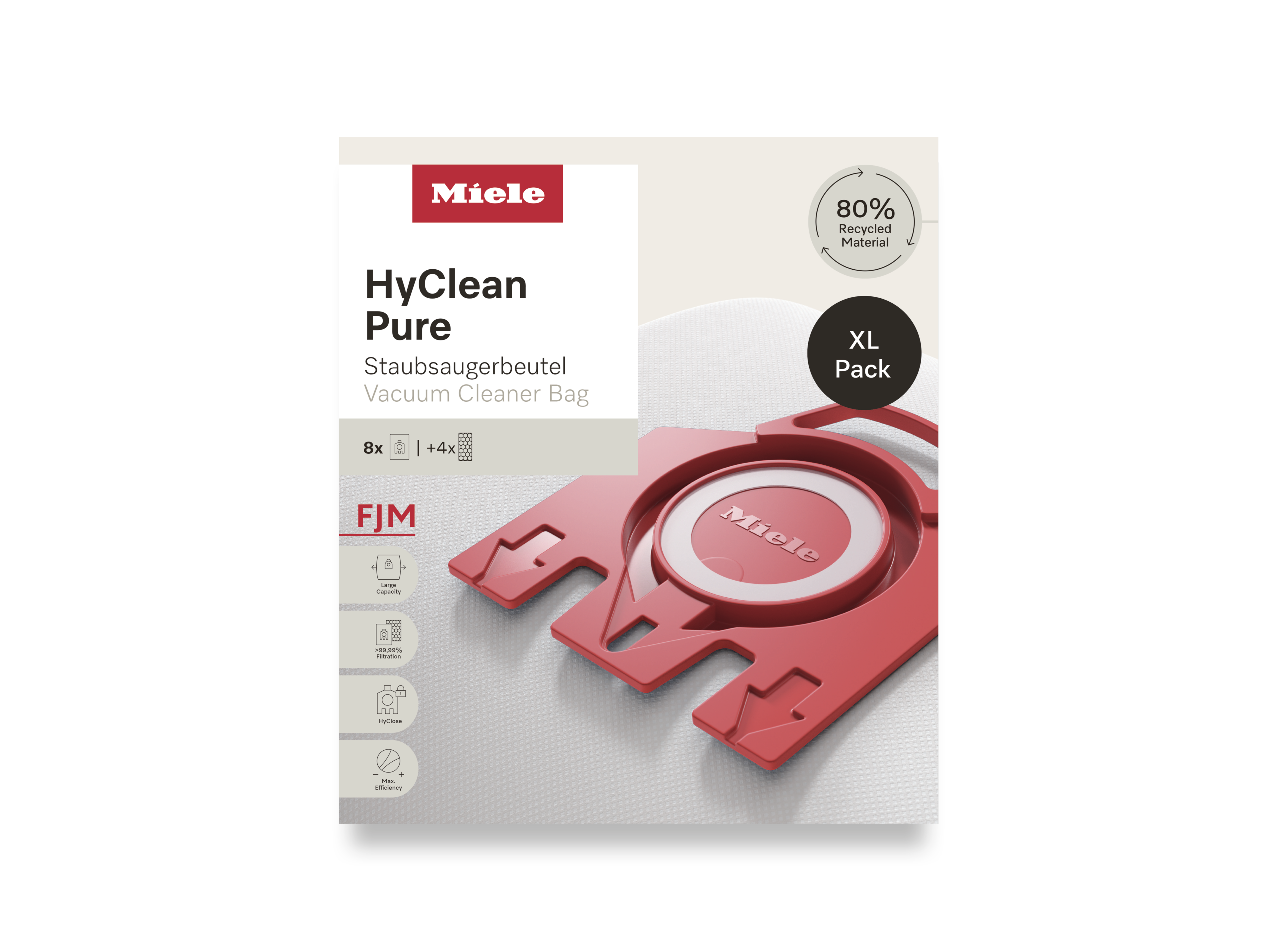 Комплект мешков-пылесборников HyClean Pure FJN XL Miele купить в Екатеринбурге | Всегда в наличии! | Артикул 12498160 | Официальный сайт