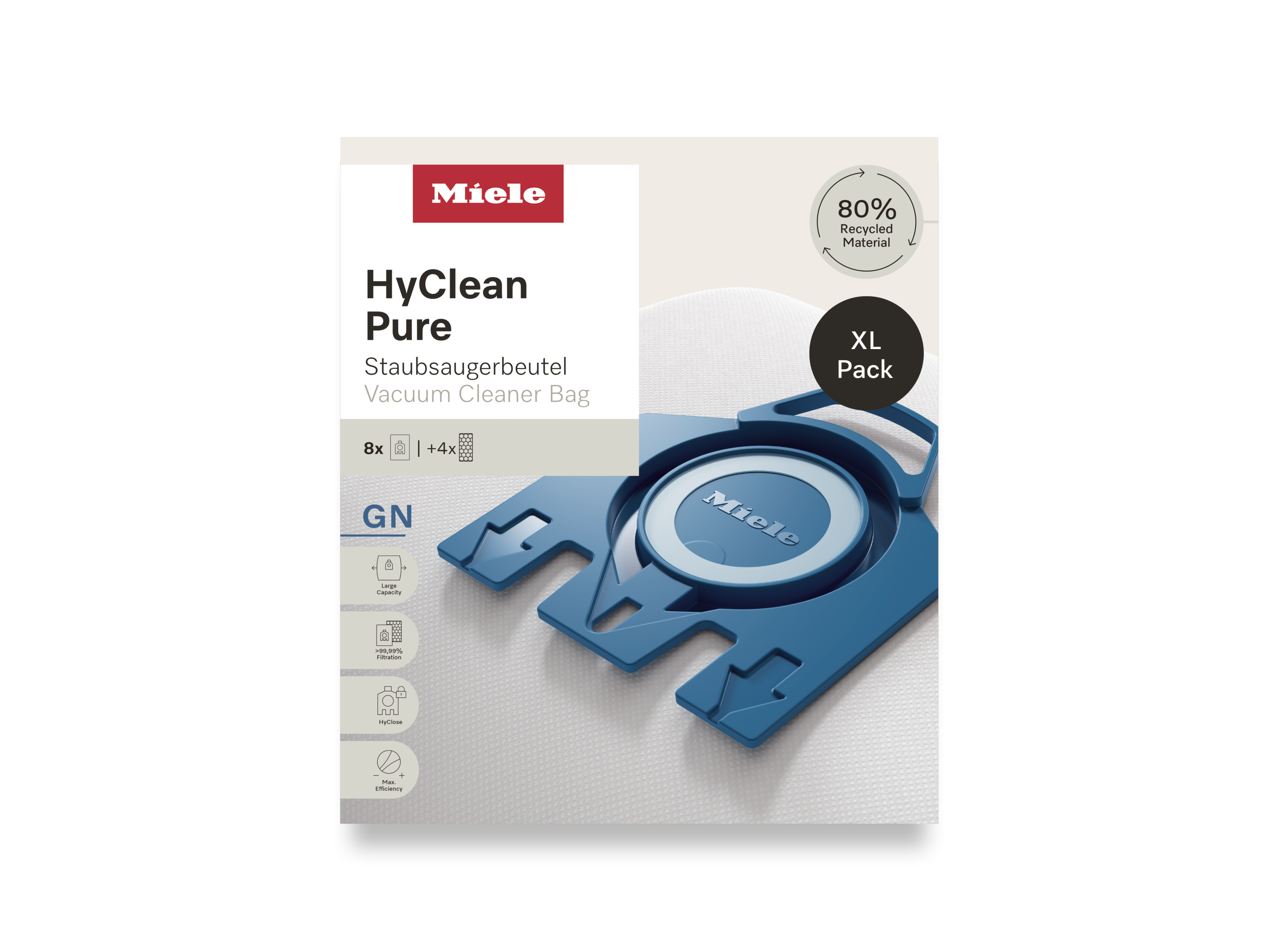 Комплект мешков-пылесборников HyClean Pure GN XL Miele купить в Екатеринбурге | Всегда в наличии! | Артикул 12497870 | Официальный сайт