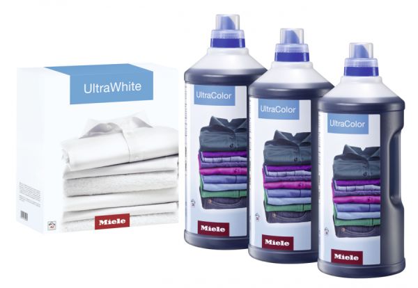 Набор моющих средств для ухода за бельём 3×UltraColor + 1×UltraWhite Miele купить в #REGION_NAME_DECLINE_PP# | Всегда в наличии! | Артикул 11518190 | Официальный сайт