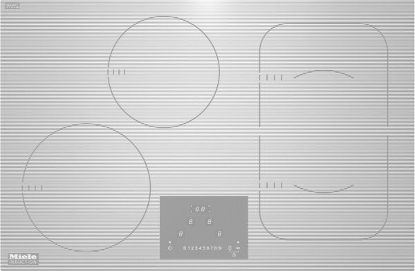 Миле Панель конфорок KM 6349-1 белый встр.заподлицо Miele