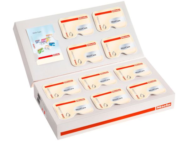 Средство для стирки деликатных тканей и изделий из шерсти WoolCare Caps, 9 шт. Miele купить в #REGION_NAME_DECLINE_PP# | Всегда в наличии! | Артикул 10755550 | Официальный сайт